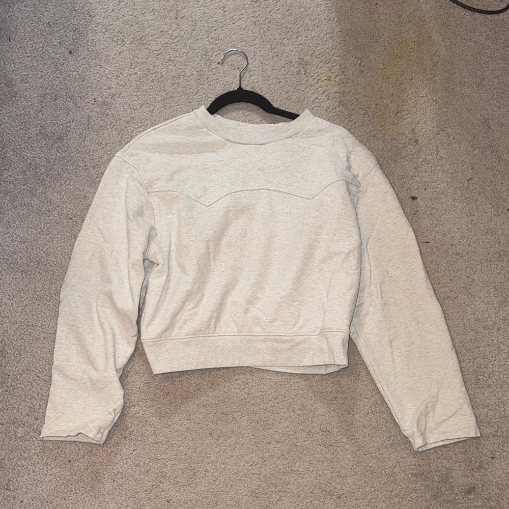 Light Gray Levi’s Cropped Sweatshirt